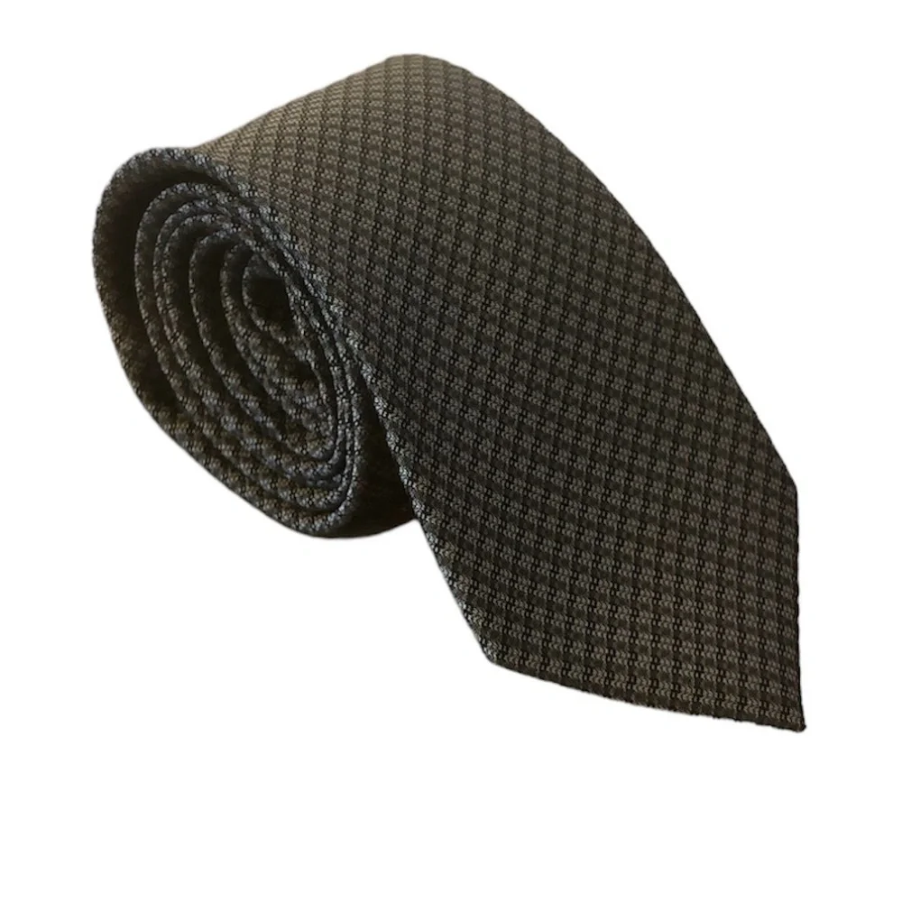 APT 9 100% Silk Tie  Men's Size O/S Gray Silver All Over Print